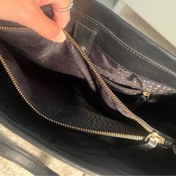 Kate Spade Staci Black Nude Leather Large Satchel Shoulder Bag - Picture 9 of 10